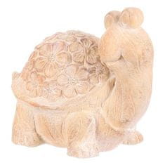 Autronic Vrtni okraski Turtle - magnesium, larger, flower pattern, wood imitation (SM507-L)