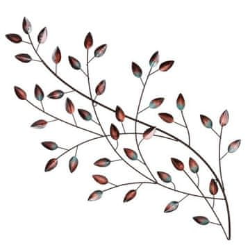 Autronic Stenska dekoracija Branch with leaves - metal wall decoration (FA22-001)