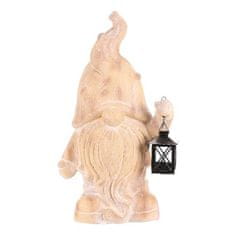 Autronic Vrtni škrat Dwarf - with candle lantern, magnesium, wood imitation (SM514)