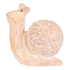 Autronic Vrtni okraski Snail - magnesium, larger, flower pattern, wood imitation (SM506-L)