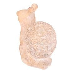 Autronic Vrtni okraski Snail - magnesium, larger, flower pattern, wood imitation (SM506-L)