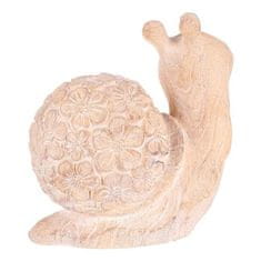 Autronic Vrtni okraski Snail - magnesium, larger, flower pattern, wood imitation (SM506-L)