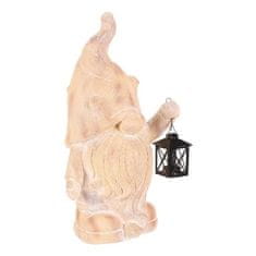 Autronic Vrtni škrat Dwarf - with candle lantern, magnesium, wood imitation (SM514)