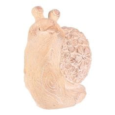 Autronic Vrtni okraski Snail - magnesium, larger, flower pattern, wood imitation (SM506-L)