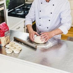 HOME & MARKER® Nerjaveča jeklena deska za rezanje 30×30 cm, nedrseča, primerna za pomivalni stroj | VITACUT