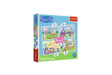 Trefl Puzzle Peppa Pig - Počitniški spomini 4v1 (12,15,20,24 kosov)