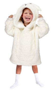 Cozy Noxxiez Prijetna Noxxiez topla TV odeja s kapuco za otroke od 7 do 12 let - Ovca