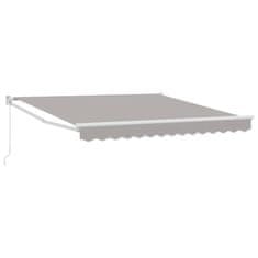 Vidaxl Ročna tenda 3 x 2,5 m Svetlo siva 100% poliester