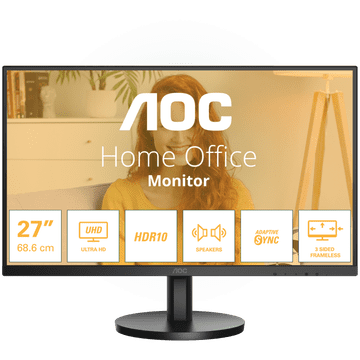 AOC U27B3A monitor, 68,6cm (27), 4K UHD, IPS, 60Hz, 4ms