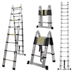 Smania LadMax aluminijasta teleskopska zložljiva lestev (220-440 cm)