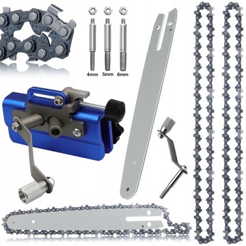 Rosfix Set Vodilna Plošča 8"" z 2 Verigama 1/4"" in Ročnim Brusilnikom | Kaljeno Jeklo, 1,3 mm