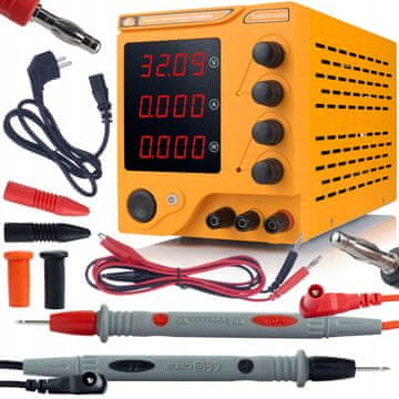 Rosfix Laboratorijski Napajalnik AmpRush RARES-3210 – 32v 10a, USB, Precision | za Elektroniko, Servis, Delavnico