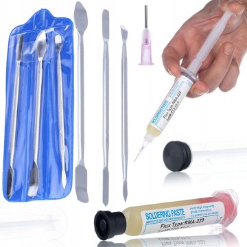 Rosfix MiniServ 2v1 – Topilo RMA-223 + Špatule za Odpiranje GSM/Laptop/PCB | Servisni Set SMD BGA LCD