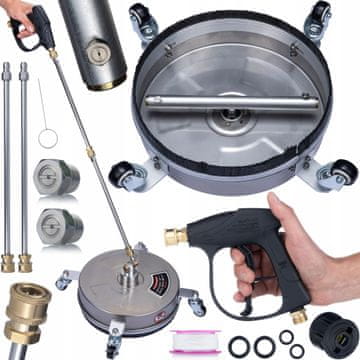 Rosfix Set za Visokotlačni Čistilnik – Nadomestni Del za Kärcher K2–K7 | 300 barov, Adapter m22, 2 X 34 cm Sulice