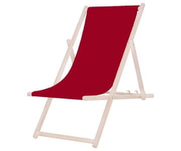 Platinet PSW zložljiv ležalnik, lesen, bordo rdeč