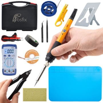 Rosfix Set Spajkalnik OP60w – Precyzija, 19v1, 60w, 200-450°C, 220v, 90cm Kabel | Električna Serija s