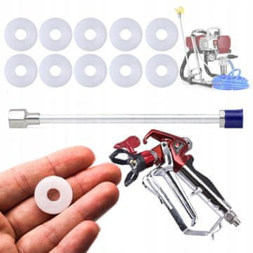 Rosfix Set Brizgalna Pištola RX-PRO s Šobo 517, Lanco 30 cm v 10 Tesnil | 7/8"", 248 barov, 660 g