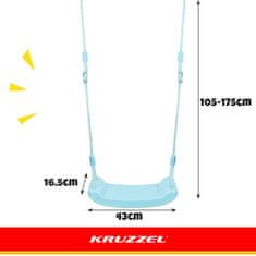 Kruzzel Modra otroška gugalnica KRUZZEL, vremensko odporna, enostavna montaža