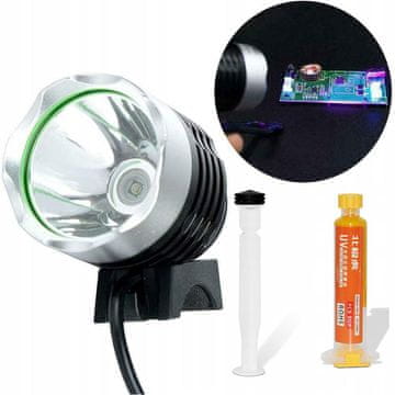 Rosfix Set Soldermask UV 10 ml z Dozatorjem in UV Lučko – Oranžna, 365 Nm, USB 5v, 95 mm | za PCB