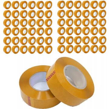 Rosfix Set Rumeni Pakirni Trak 48 mm X 50 m – 72 Kosov | Močan Lepilni Trak, UV-Odporen, Dolga Življenjska Doba | za Pošiljanje v Pakiranju