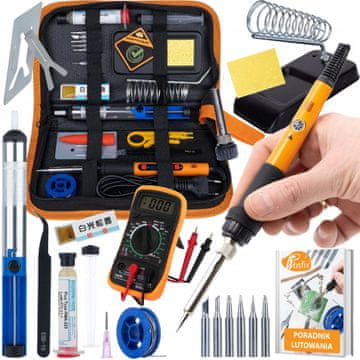 Rosfix Set Spajkalnik Pitbull 60w – Multimeter XL830l, Topilo RMA, Cev Sn25Pb75 | za Elektroniko