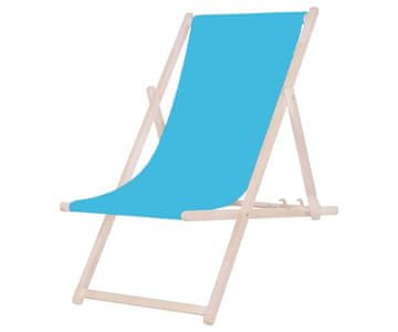 Platinet PSW zložljiv ležalnik, lesen, svetlo moder