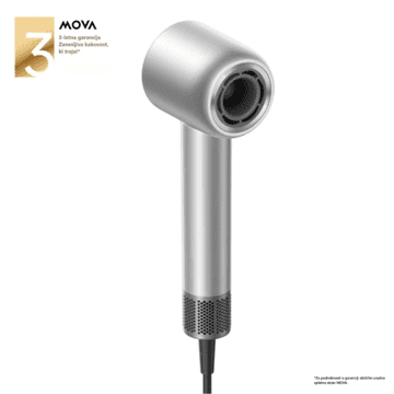 Mova Shine 10 sušilnik las s plazemsko tehnologijo, srebrn (AMSH10-S)