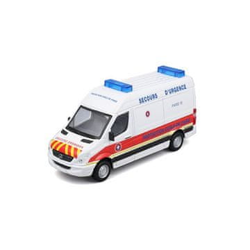 BBurago - EMERGENCY, Reševalno vozilo - Mercedes-Benz Sprinter, Pariz, 1:50
