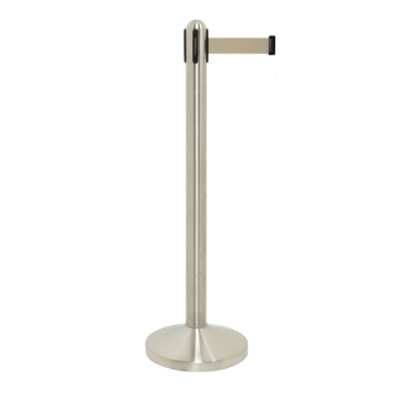 Securit by Vermes USMERJEVALNI STEBRIČEK s sivim izvlečnim TRAKOM Steel RSRTRVSGY