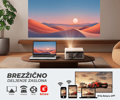 Byintek Love U14 Pro prenosni LED projektor, Android, WIFI, 4K UHD + daljinec