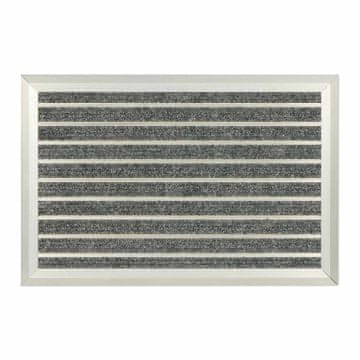 Northix Podloga za čiščenje čevljev aluminijast okvir s krtačnimi trakovi