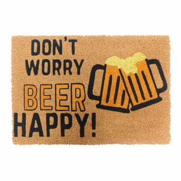 Northix Kokosova predpražnica šaljiv napis 60 x 40 cm nedrseča PVC podlaga