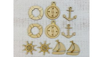 Rayher.	 Leseni okraski, Morje, set 10