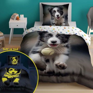 DETEXPOL Vključeno posteljnino Kuža v teku Bombaž, 140/200, 70/80 cm