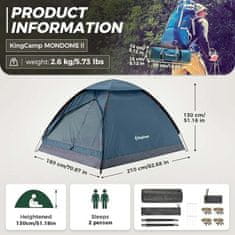 KingCamp Ultralight Šotor Mondome II, Moder