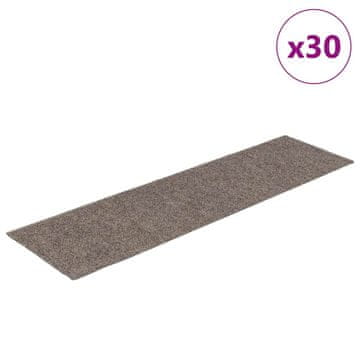Vidaxl Preproge za stopnice samolepilne 30 kosov 76x20 cm bež pravokotne