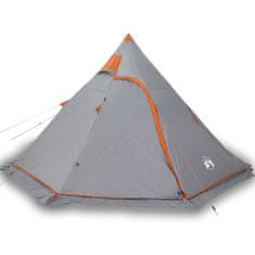 Vidaxl vidaXL Šotor tipi za 5 oseb, siv, vodoodporen