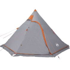 Vidaxl vidaXL Šotor tipi za 5 oseb, siv, vodoodporen