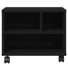 Vidaxl Stojalo za tiskalnik s kolesi črno 41x32x34,5 cm