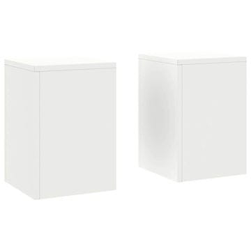 Vidaxl Stojalo za rastline 2 kos Bela 24 x 24 x 35 cm Mlinjeni jeklo