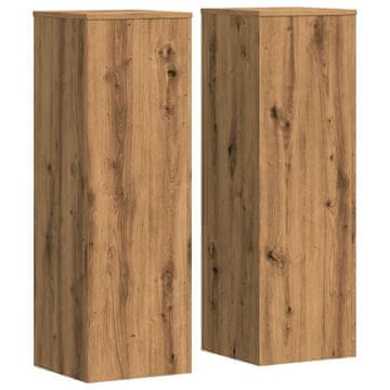 Vidaxl Stojalo za rastline 2 kosa artisan hrast 33x33x100 cm inž. les