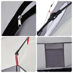 Vidaxl vidaXL Šotor za na plažo za 3 osebe, siv, hitra postavitev, vodoodporen