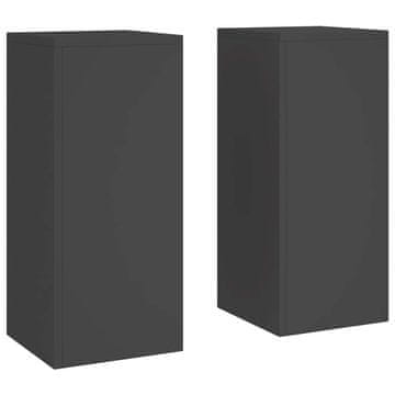 Vidaxl Stojalo za rastline 2 kos Črna 24 x 24 x 55 cm Mlinjeni jeklo