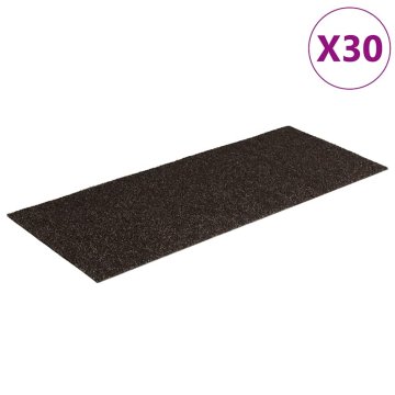 Vidaxl Preproge za stopnice samolepilne 30 kosov 60 x 25 cm temno rjave pravokotne