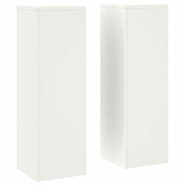 Vidaxl Stojalo za rastline 2 kos Bela 24 x 24 x 75 cm Mlinjeni jeklo