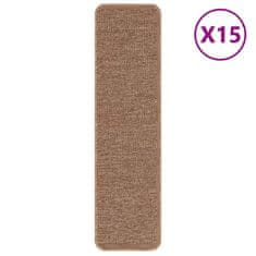 Vidaxl Podloge proti zdrsu za stopnice 15 szt. Rumena 75 x 20 cm PP