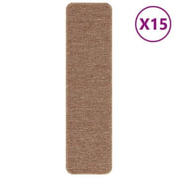 Vidaxl Podloge proti zdrsu za stopnice 15 szt. Rumena 75 x 20 cm PP