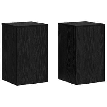 Vidaxl Stojalo za rastline 2 kos Črni hrast 30 x 30 x 50 cm