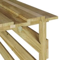 Vidaxl Garaža za kosilnico Rjava 84 x 80 x 56 cm Impregniran bor