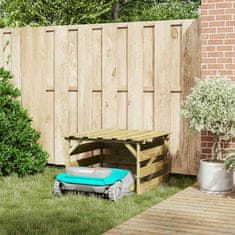 Vidaxl Garaža za kosilnico Rjava 84 x 80 x 56 cm Impregniran bor